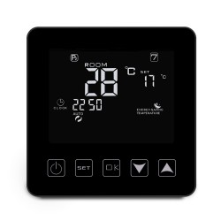 EVP HY08WE-2 WIFI black termosztát +5..+35°C, 16A padlórzékelővel